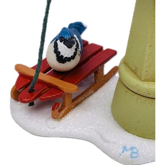Hallmark BATHING BLUE JAYS‎ Keepsake Ornament #5 Marjolein's Garden Series 2018 - Picture 6 of 11